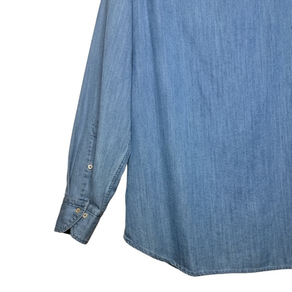 Stenstroms Light Blue Denim Button Up Shirt XL - Picture 11 of 12